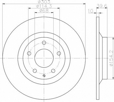 HELLA PAGID 8dd355118541 -  Тормозной диск